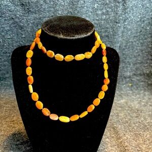 Beautiful Deep Citrine Beaded Necklace